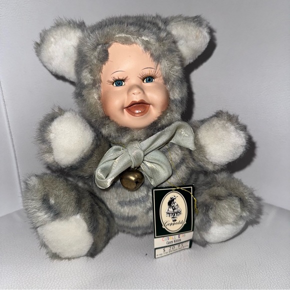 *3 for $15* Cuddle Kids Geppeddo “Casey Kitten” Porcelain Face Stuffed Animal - Picture 1 of 5